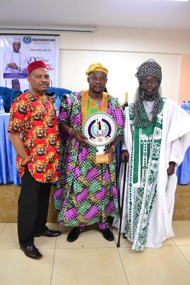 The installation of Chief Emmanuel Ajenifuja as coordinator of the Oodua Progressive Union (OPU), Kenya Chapter